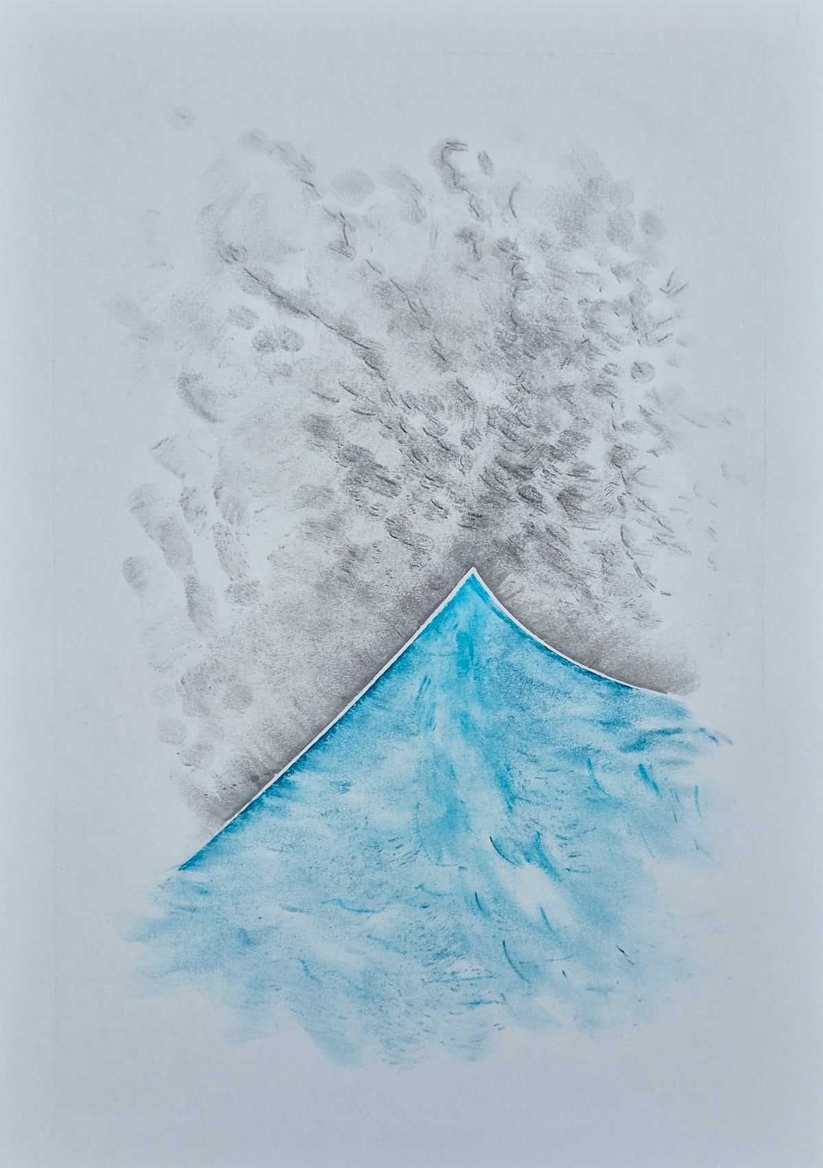 «Ceniza», pastel tiza sobre papel (2026). Obra de Mito Dev.