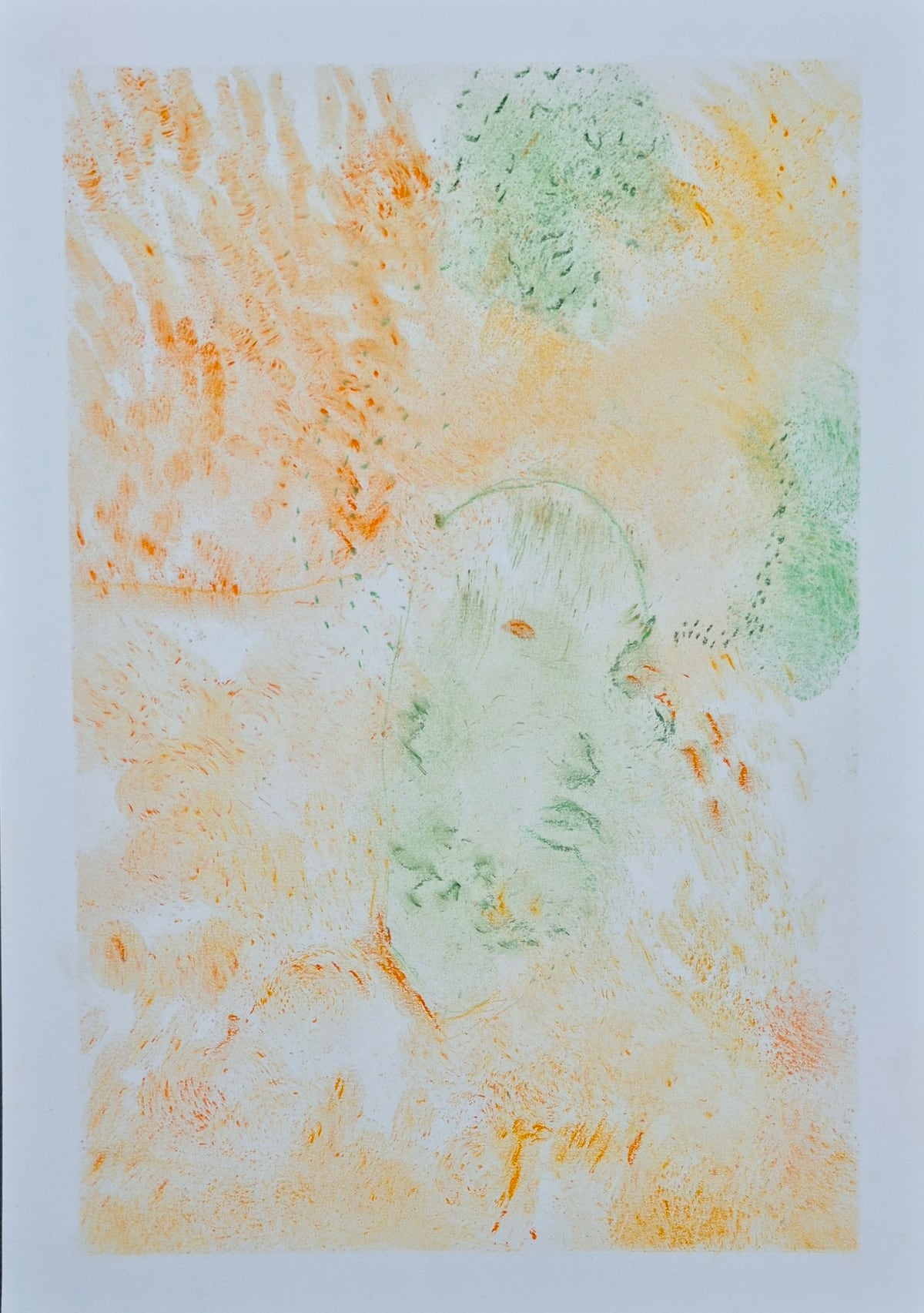 «Día 6», pastel tiza sobre papel (2026). Obra de Mito Dev.