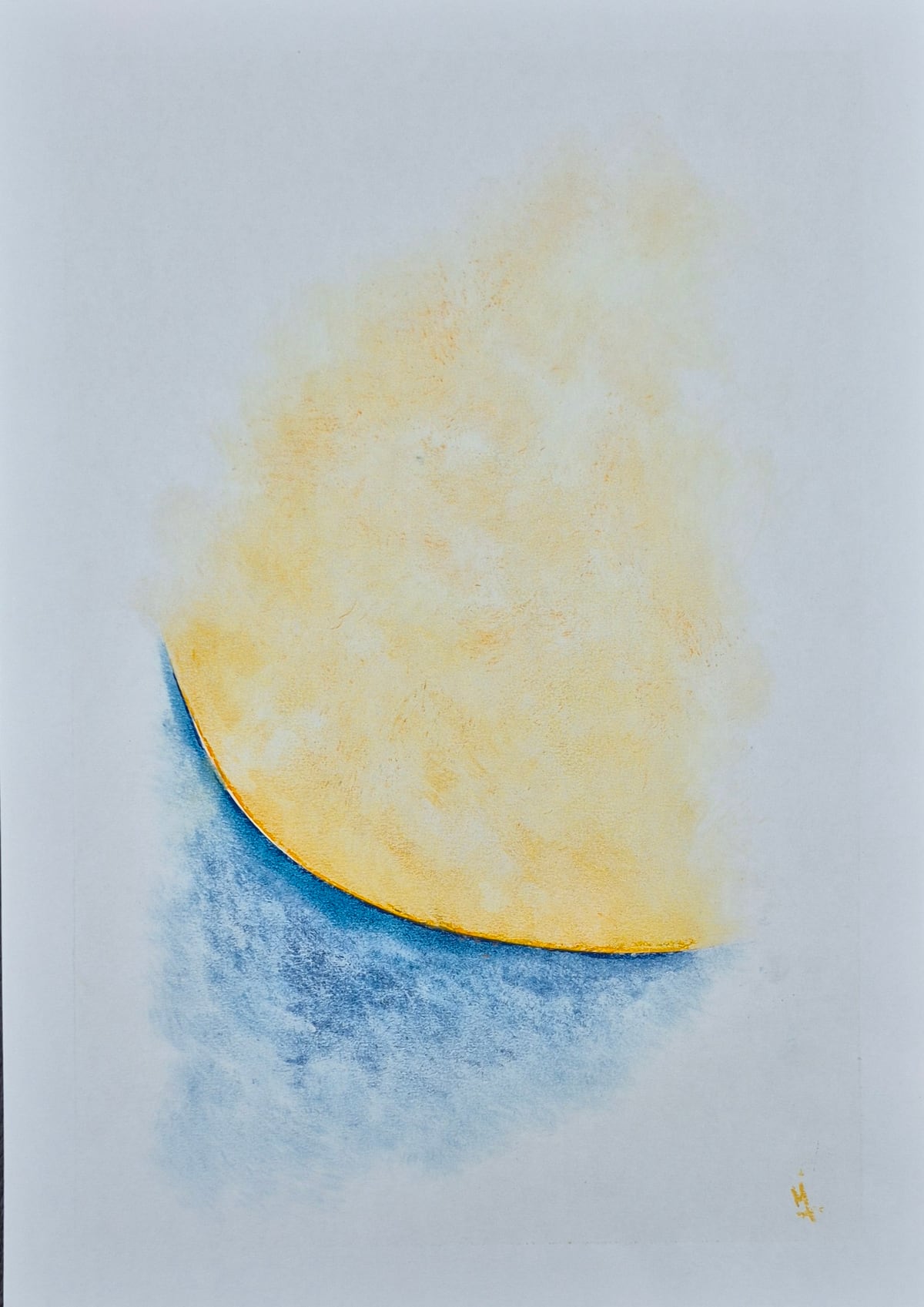 «El ocaso de la tristeza», pastel tiza sobre papel (2026). Obra de Mito Dev.