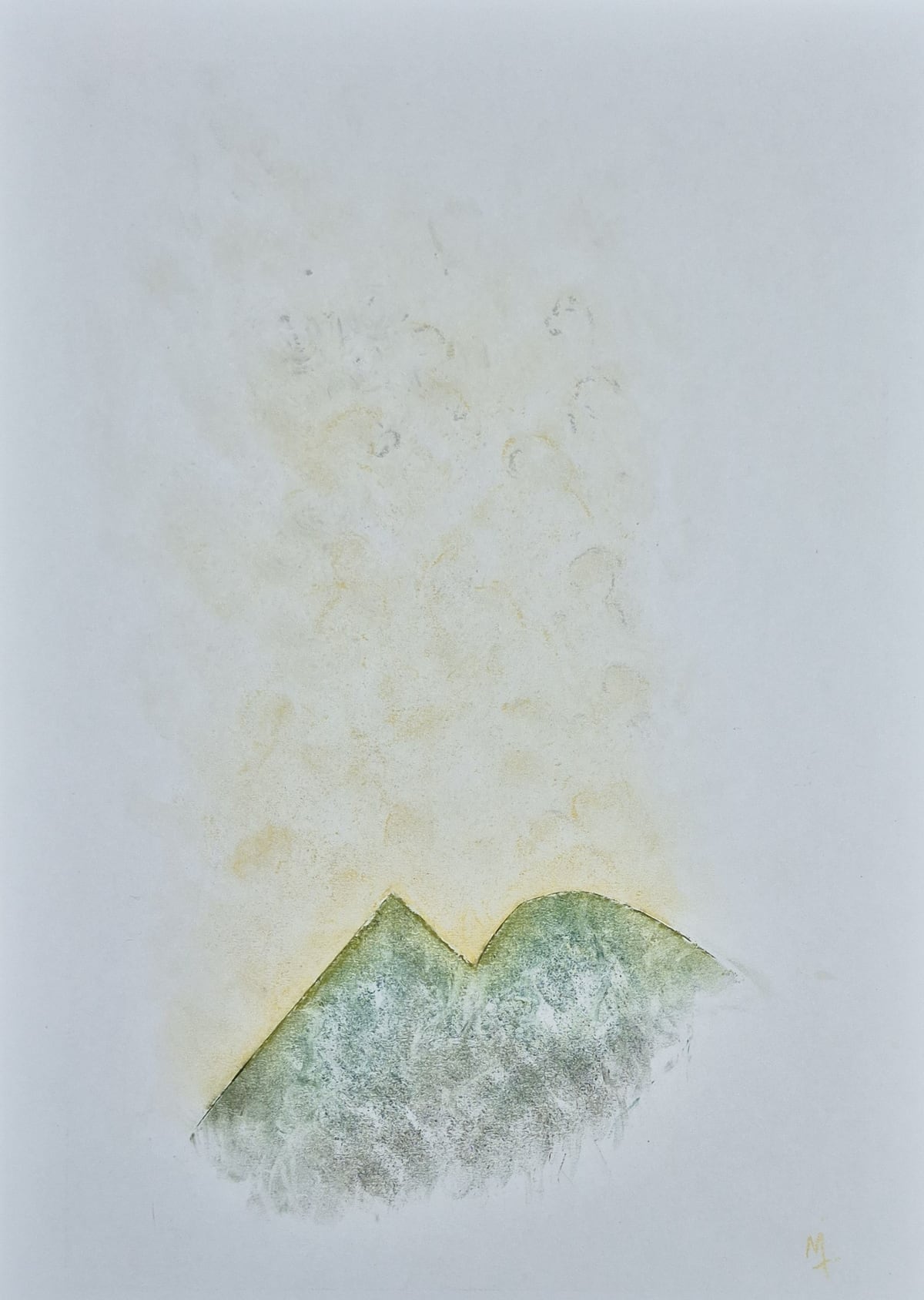 «En tensión», pastel tiza sobre papel (2026). Obra de Mito Dev.