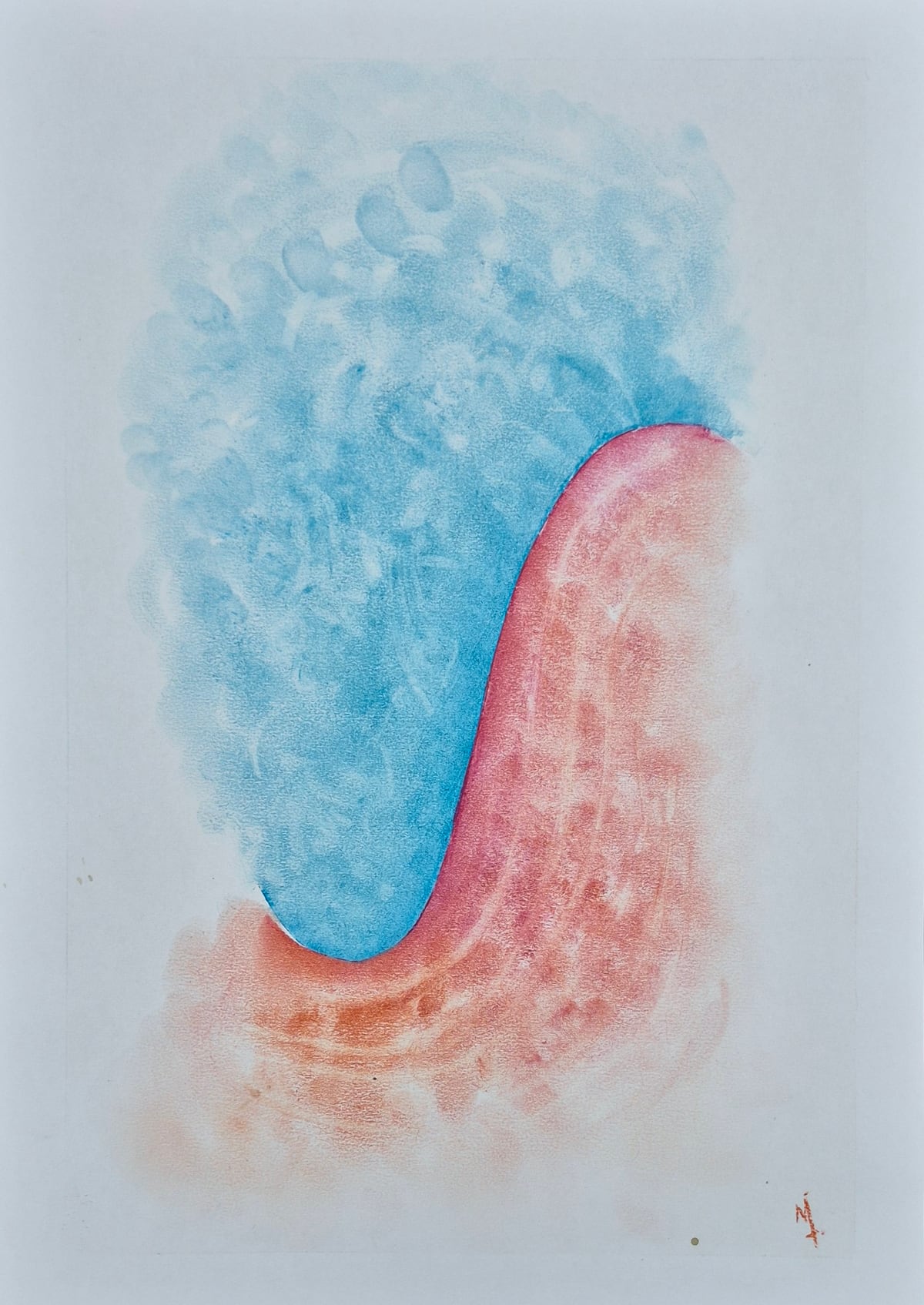 «Integrar», pastel tiza sobre papel (2026). Obra de Mito Dev.