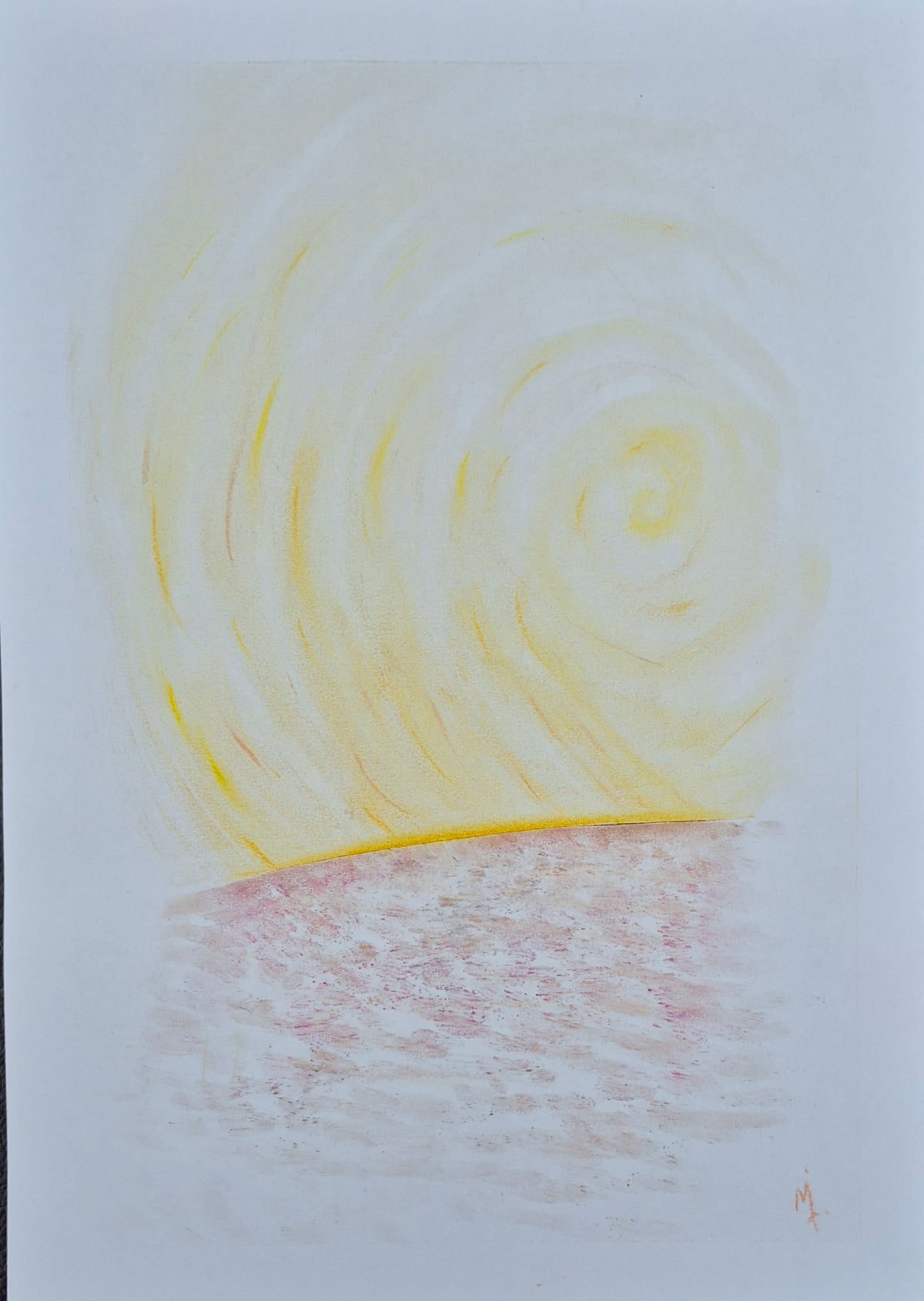 «Nominador», pastel tiza sobre papel (2026). Obra de Mito Dev.