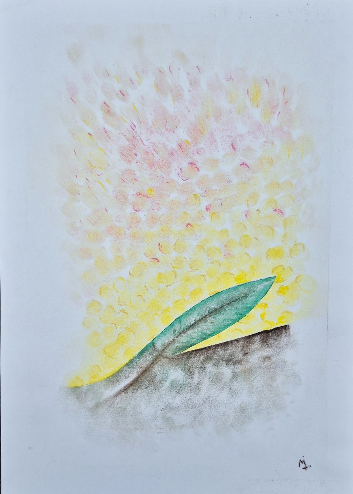 «Permiso», pastel tiza sobre papel (2026). Obra de Mito Dev.