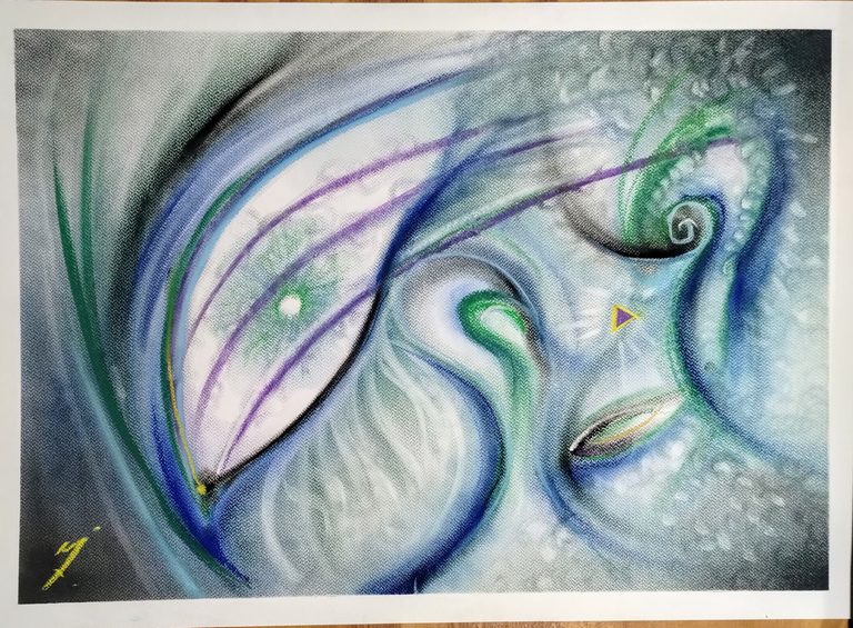 Caos - Pastel tiza sobre papel (2024)