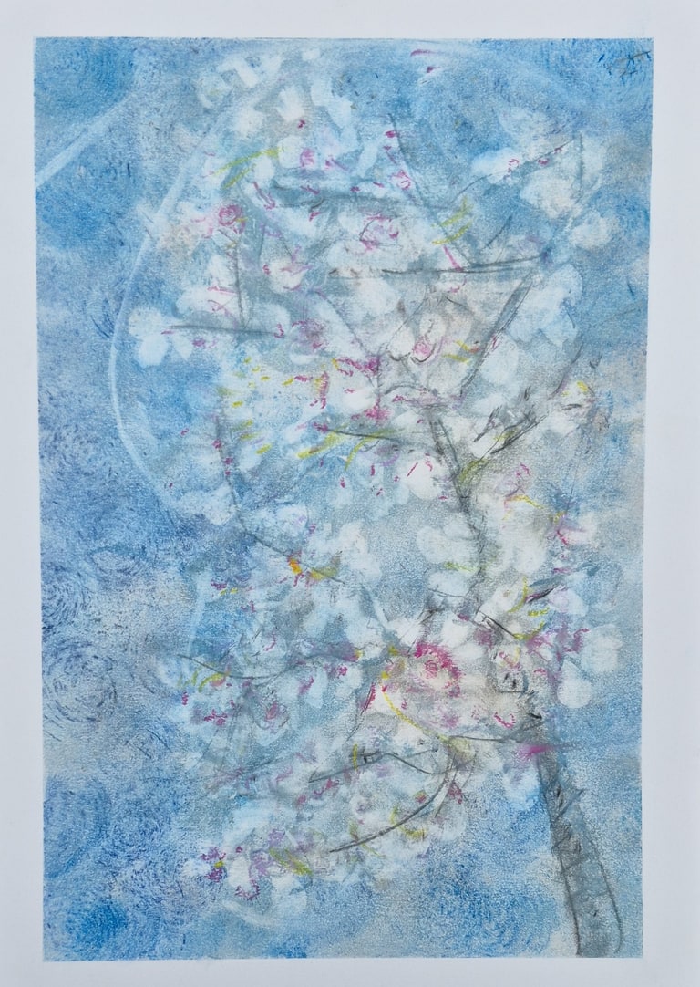 Día 2 - Pastel tiza y ceniza sobre papel (2026)