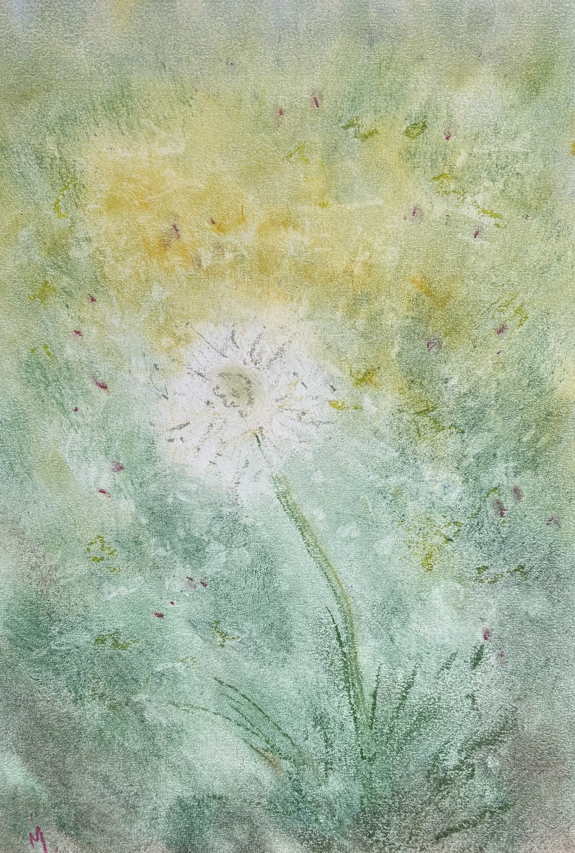Pedí un deseo  - Pastel tiza sobre papel (2024)