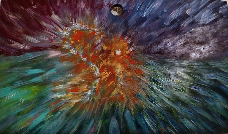 Sí - Acuarela sobre madera (2020)