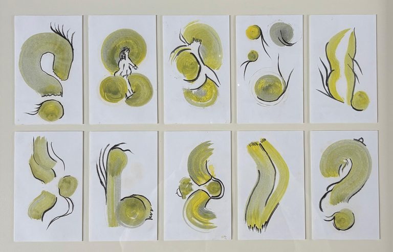 Una pregunta - Oleo sobre papel (2025)